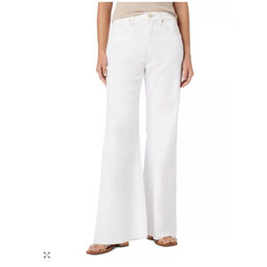 Hudson Womens Jeans 32 Jodie Flared Leg Raw Hem High Rise White